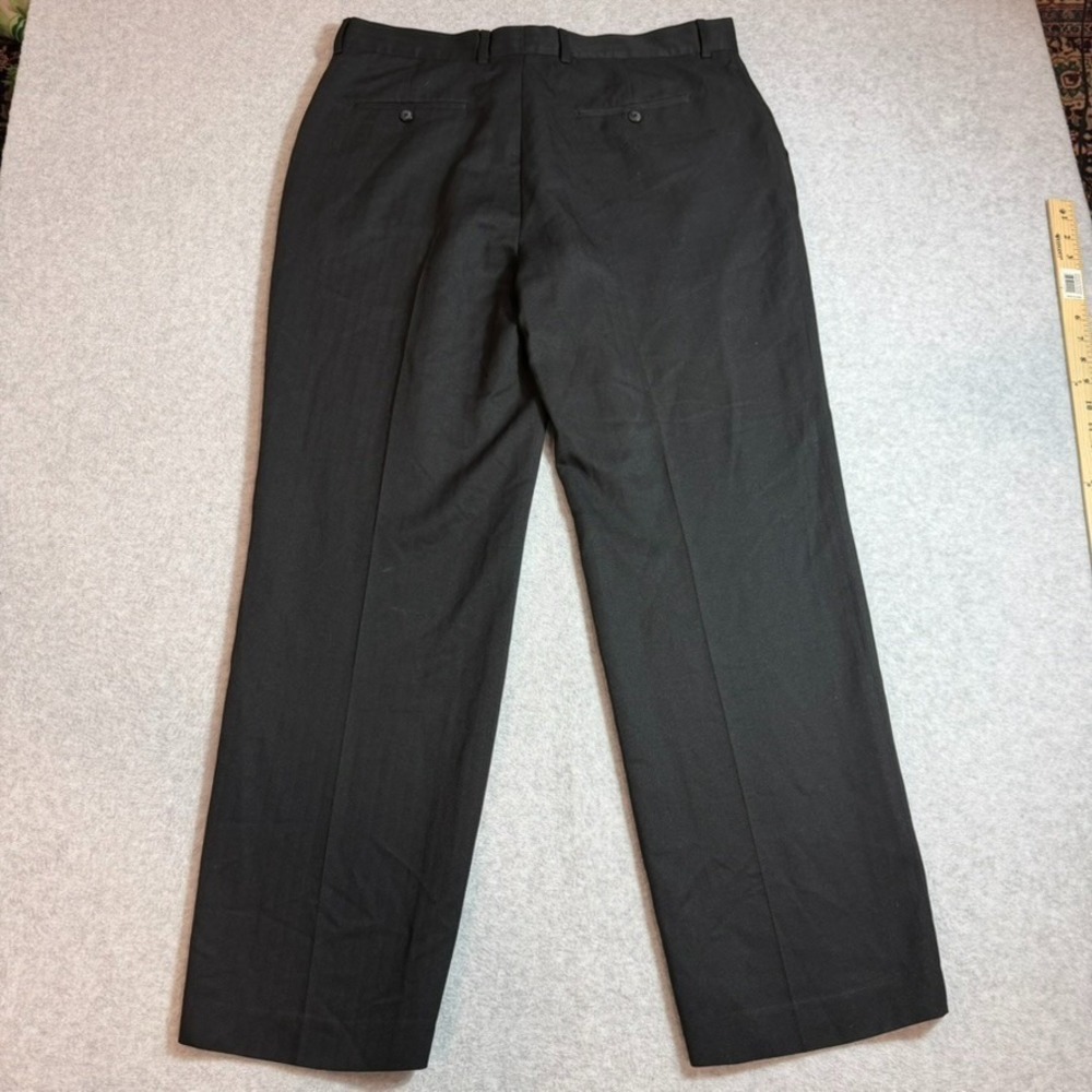Perry Ellis Mens 36x32 Black Flat Front Dress Pants Slacks 49MB9016 - Picture 8 of 11